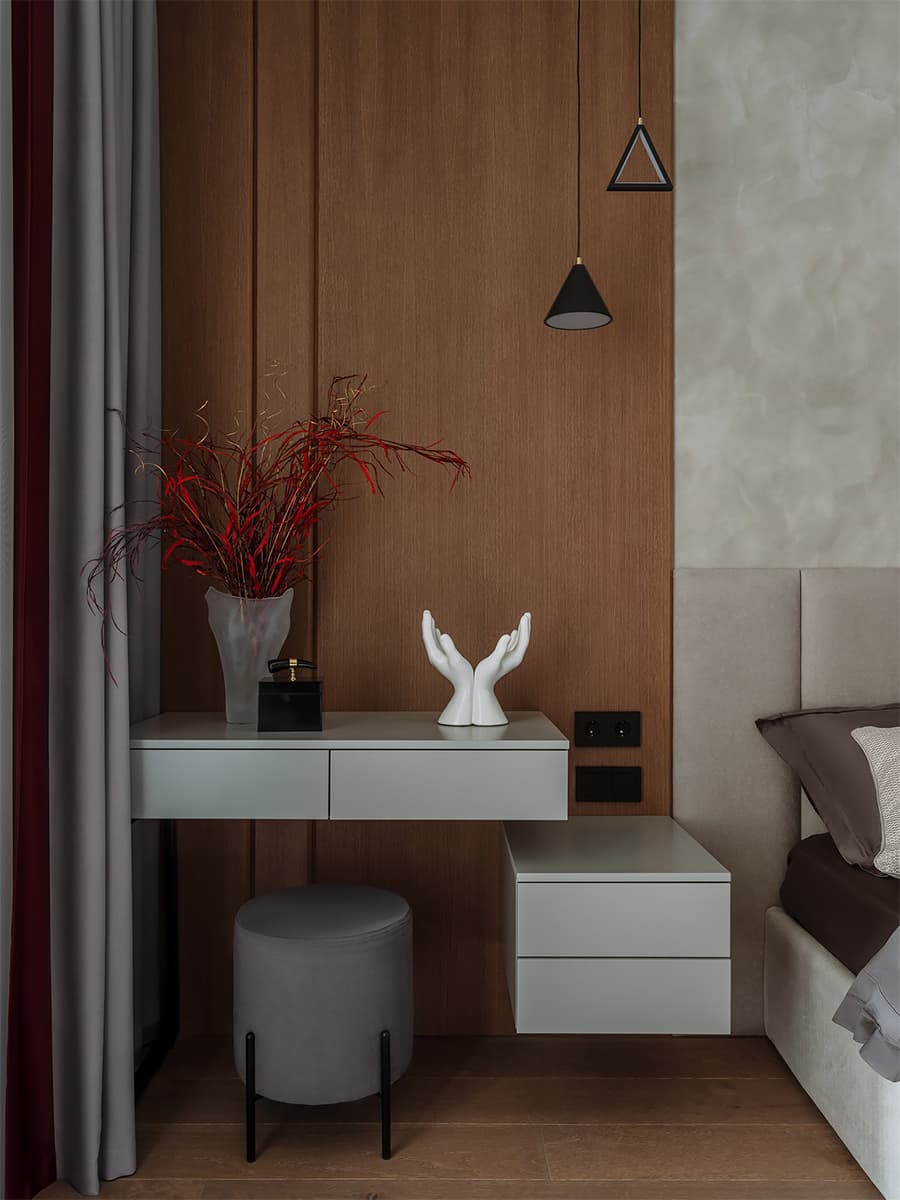 Серо-бежевые оттенки в интерьере квартиры для семейной пары — проект студии Kovalchuk Interior