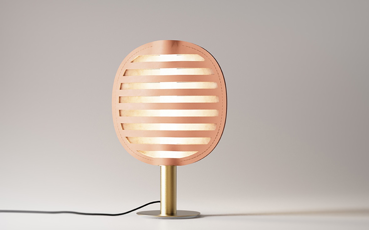 Филиппо Мамбретти сделал лампу с кожаным абажуром для Enrico Pellizzoni