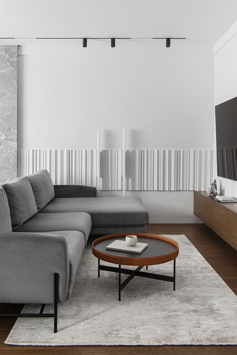 Элегантный интерьер квартиры с нетипичной планировкой — проект студии дизайна BALCON