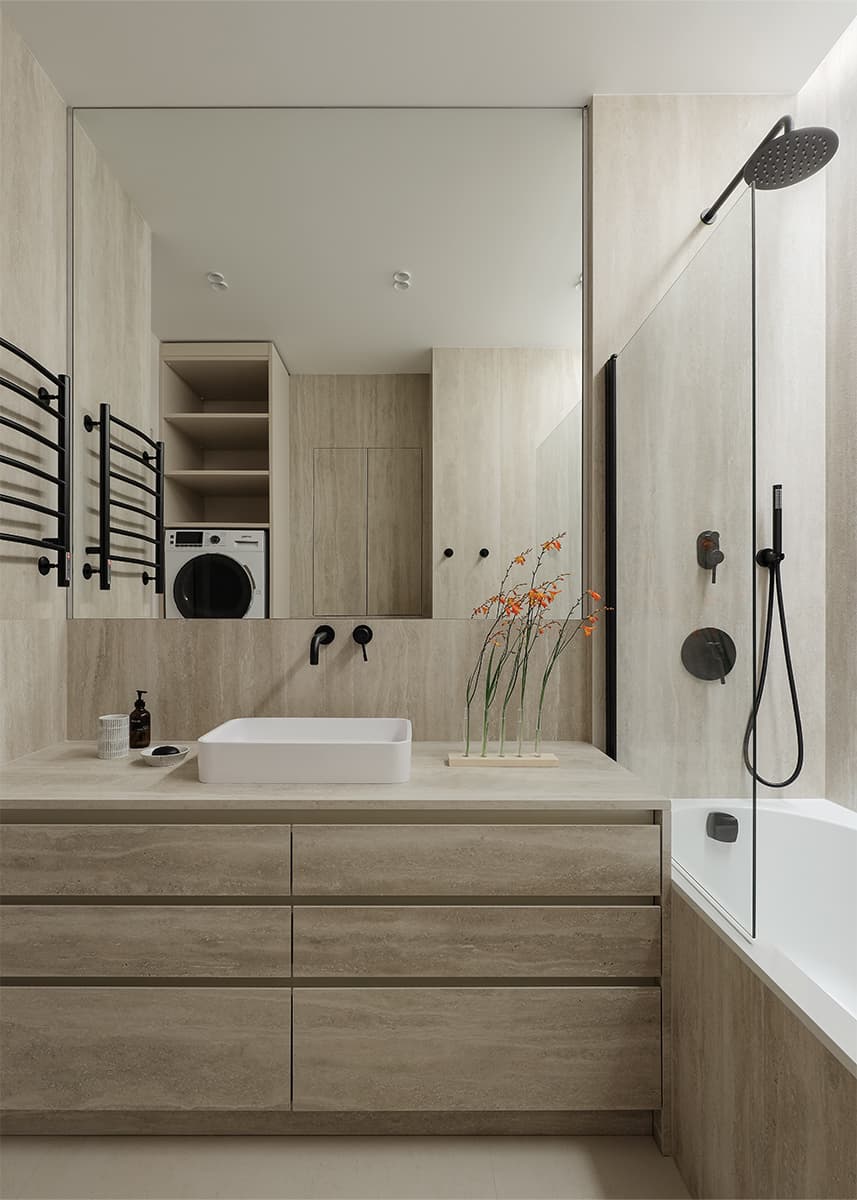 Универсальный интерьер светлой квартиры для сдачи в аренду — проект Натальи Тугановой