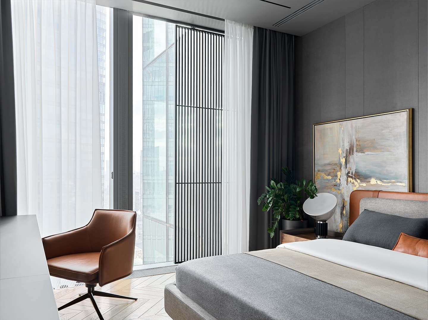 Сдержанный интерьер квартиры в башне Москва-Сити — проект студии ArtD