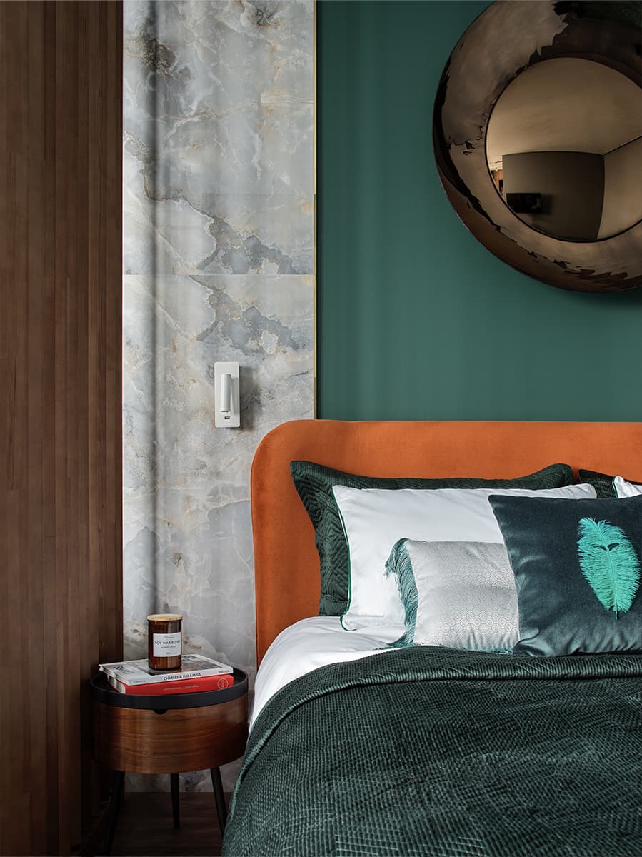 Уютный интерьер компактной квартиры в зеленых тонах — проект Анны Луцкевич