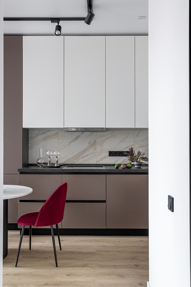 Элегантный интерьер квартиры в ЖК «Зиларт» площадью 35 квадратных метров — проект Аллы Нартовой