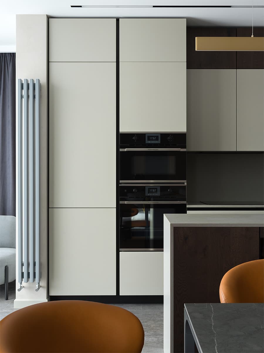 Гармоничный интерьер просторной квартиры в теплой цветовой гамме — проект Ольги Писарьковой